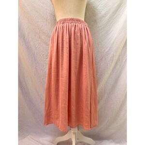 Banana Republic Midi Skirt Women's pink Elastic Waist A Line Medium